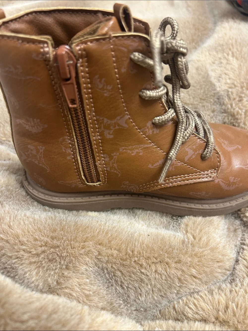 Kids Brown Lace-Up Boots -💥